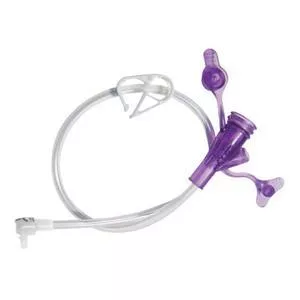 12" Right Angle Purple Dual ENFit Y-Port Feeding Set