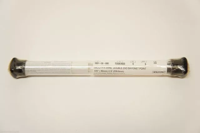 1601-38-000 ~ Smooth K-Wire Double End Bayonet Point 0.035in. x 9in. ~ Pack of 6