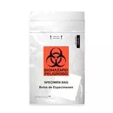 2-Pocket Zip-Closure Biohazard Specimen Bags 6" x 9" Transparent Clear with Absorbent Pad