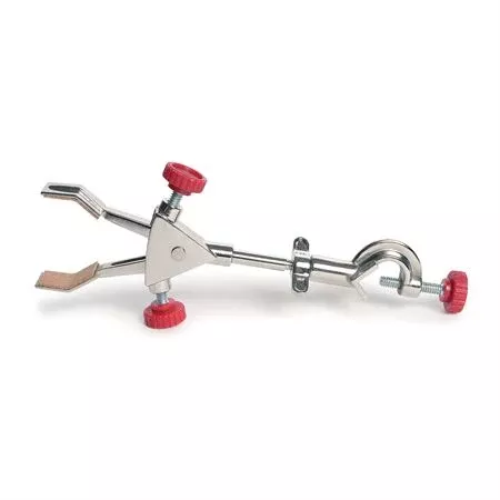2-Prong Burette Clamp with Boss Head PVC Grips - 80°C Max Use Temperature