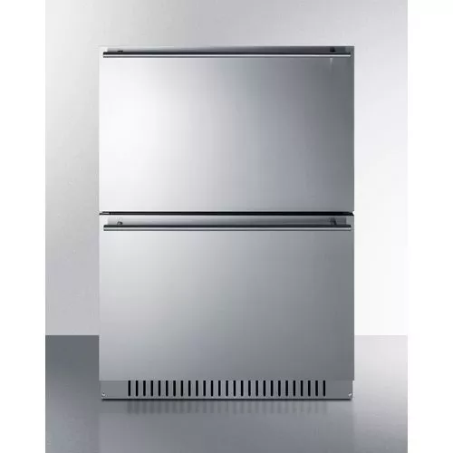 24" Wide 2-Drawer All-Freezer, ADA Compliant , Door Swing DrawerSummit ADFD243CSS