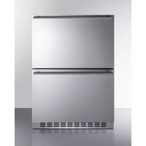 24" Wide 2-Drawer Refrigerator-FreezerDoor Drawer , Stainless SteelSummit SPRF34D