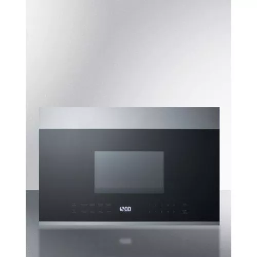 24" Wide Over-the-Range MicrowaveDoor & Cabinet Black/SSSummit MHOTR24SS