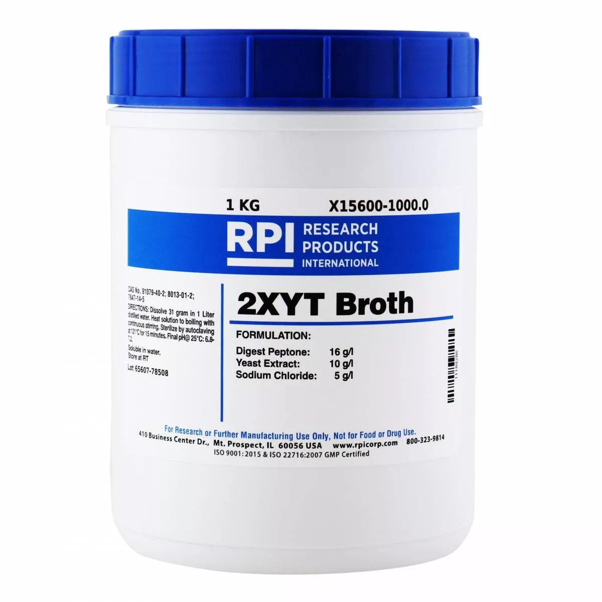 2XYT Broth, Powder,1 KilogramRPI-X15600-1000.0