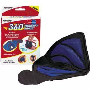 360 Hot and Cold Therapy Ankle/Knee/Elbow Brace, Black