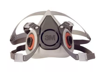 3M 3M™ 6000 Reusable Respirator Industrial Half Face 4 Point Adjustable Head Strap Large Gray - M-1122442-2082 - Each
