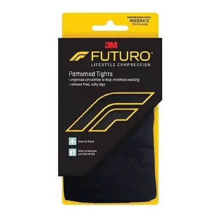 3M Compression Pantyhose 3M™ Futuro™ Pattern Waist High X-Large Black Closed Toe - M-1158349-555 - Case of 12