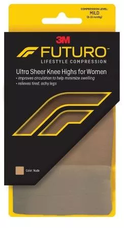 3M Compression Stocking 3M™ Futuro™ Knee High Large Nude Closed Toe - M-1084254-4444 - Box of 12