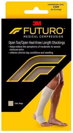 3M Compression Stocking 3M™ Futuro™ Knee High Medium Beige Open Toe - M-1084266-3710 - Box of 12