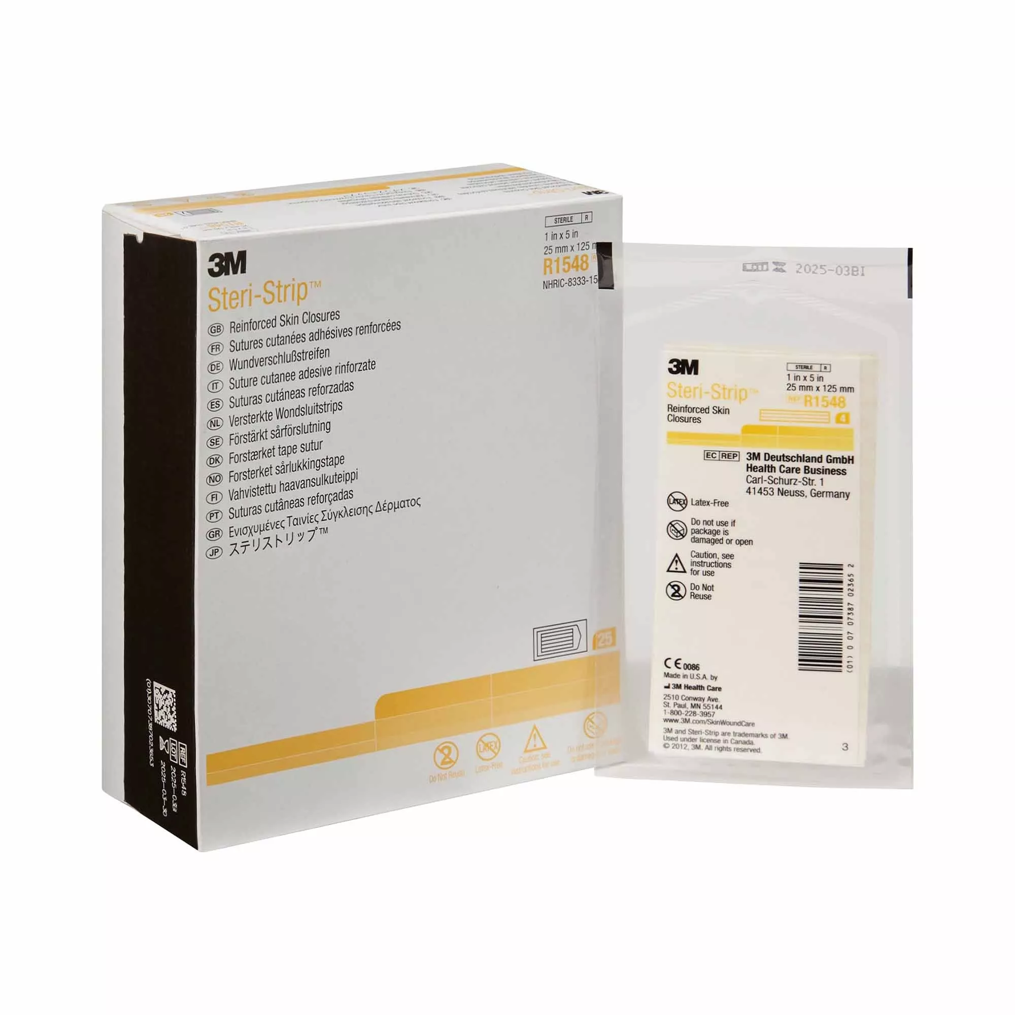 3M™ Steri-Strip™ Skin Closure Strip, 1 x 5 in.