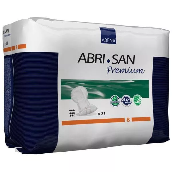 Abena Abri-San 8 Premium Shaped Pad, 14" X 25" L