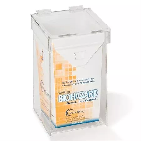 Acrylic Waste Container with Lid 6.875"W x 11.125"H