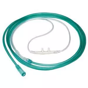 Adult High-Flow Cannula with Facepiece, Green, 7'