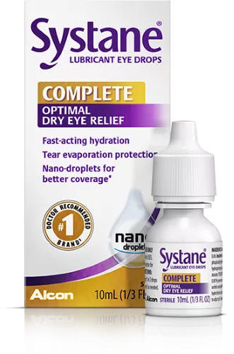 Alcon Systane Complete Lubricant Eye Drops for Optimal Dry Relief
