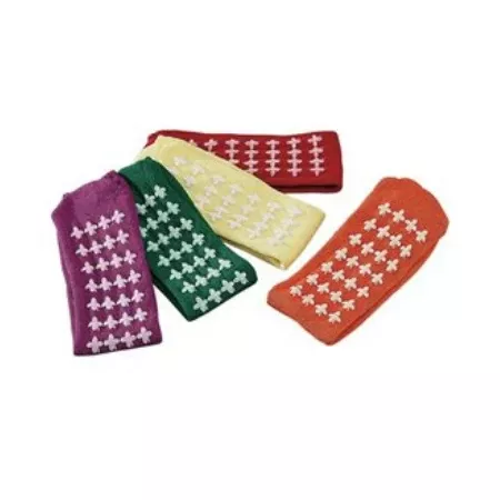 Alimed Fall Management Slipper Socks Posey One Size Fits Most Yellow Above the Ankle - M-871391-4560 - Box of 12