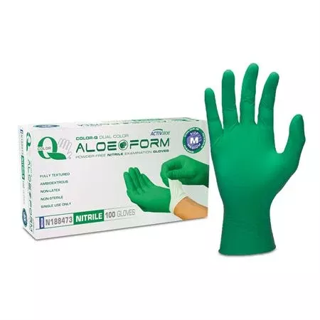 AloeForm Nitrile Exam Gloves Large