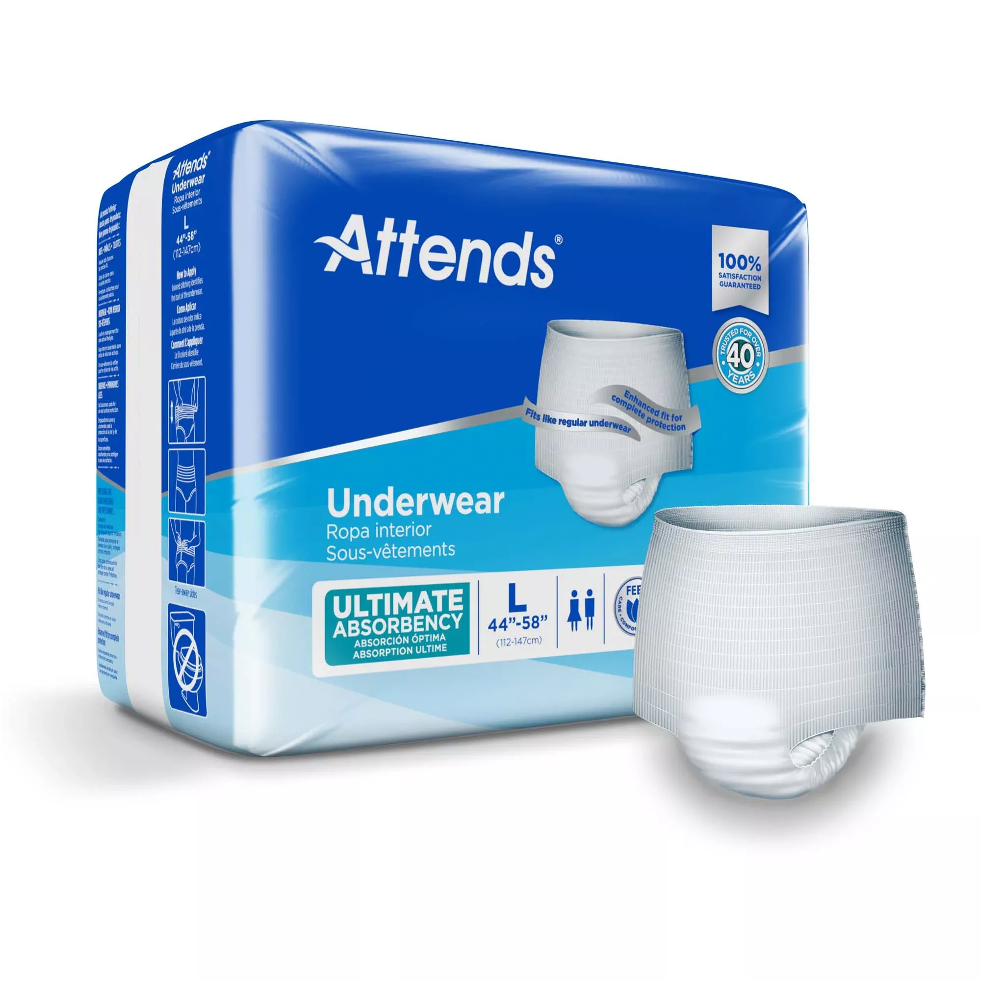 Attends Advanced Underwear, Large