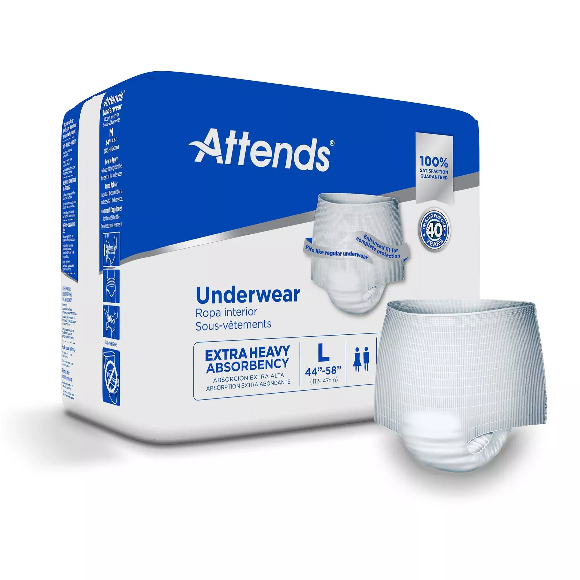 Attends Care Heavy Absorbent Underwear, Regular