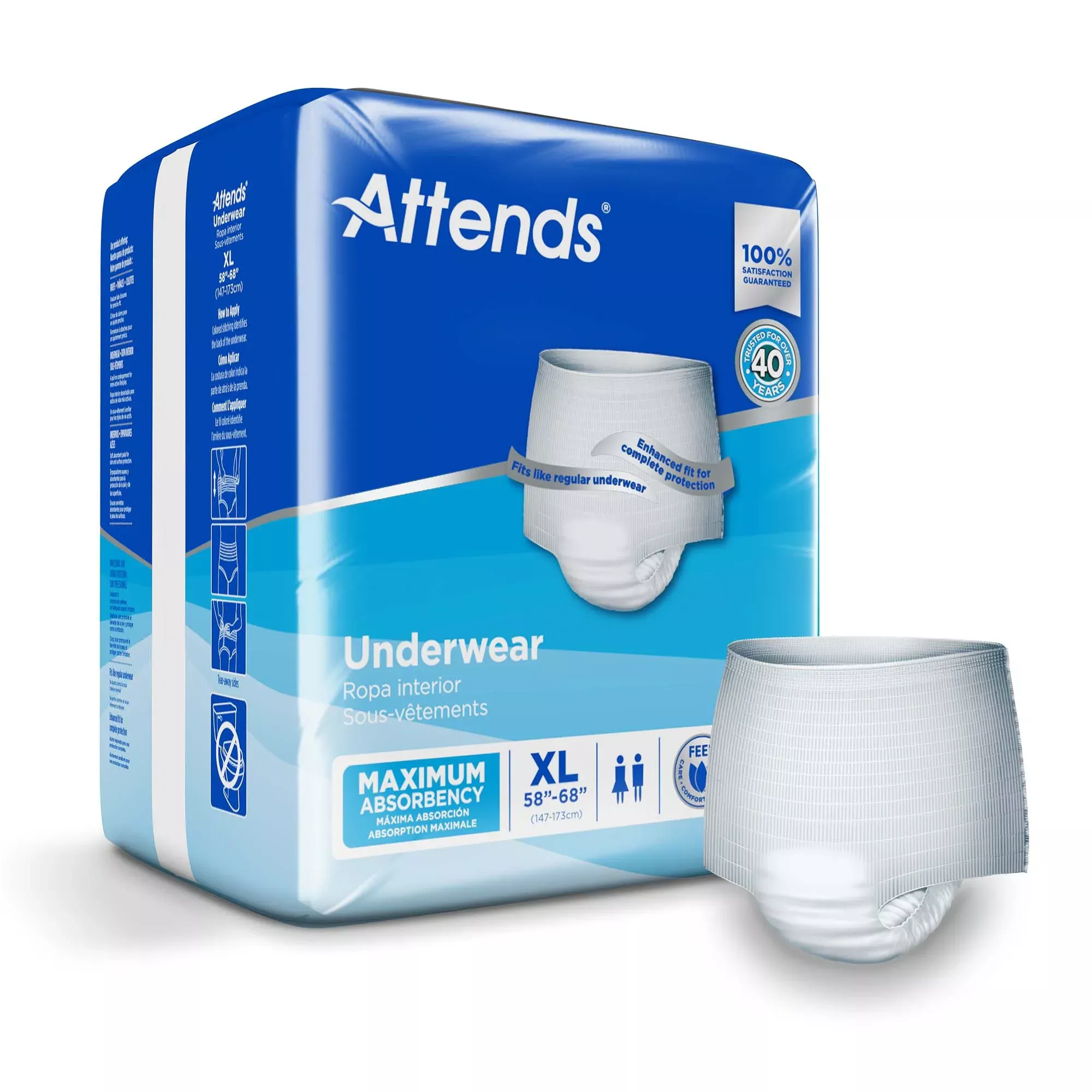 Attends Extra Absorbency Underwear, X-Large