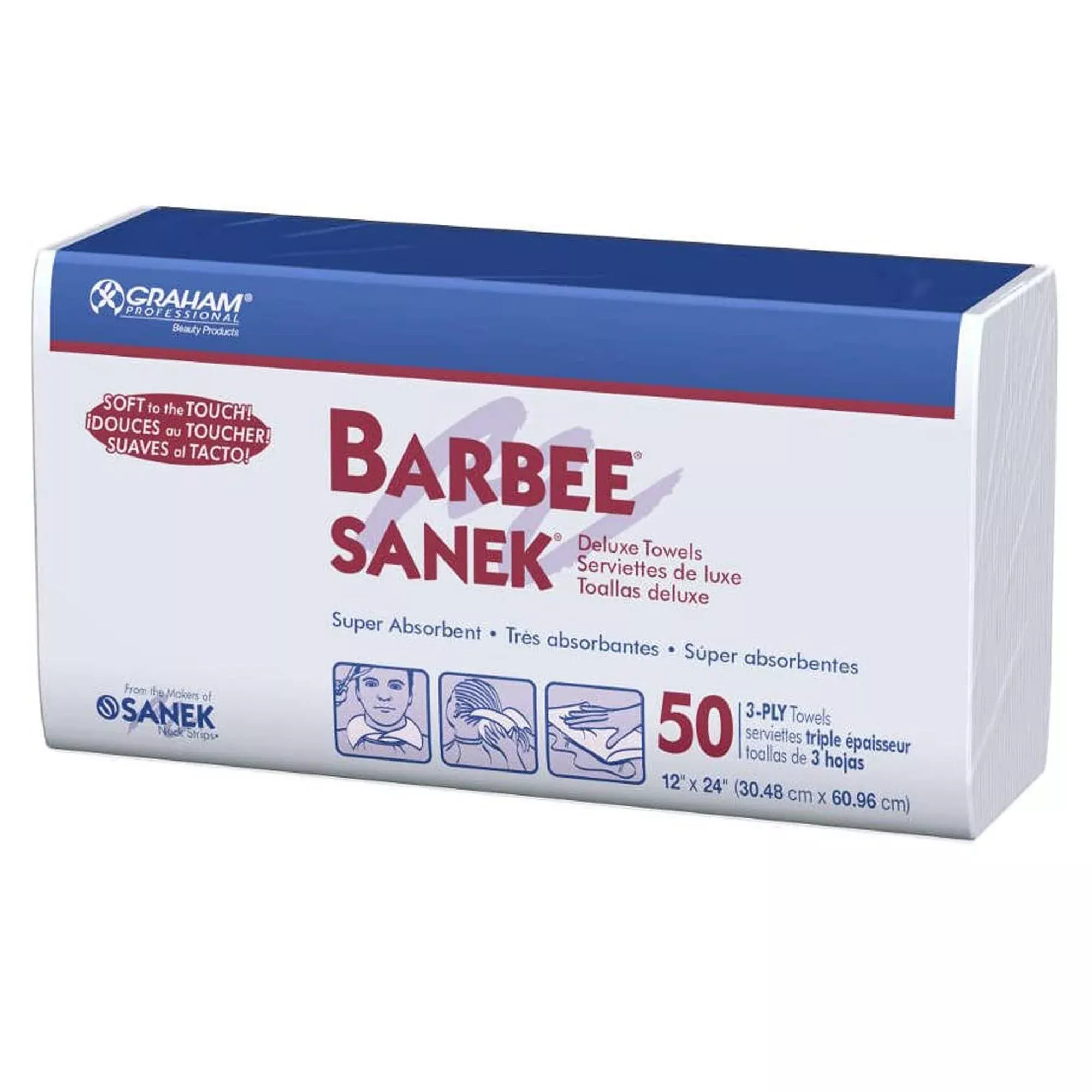 Barbee White Procedure Towel, 12 x 24 Inch