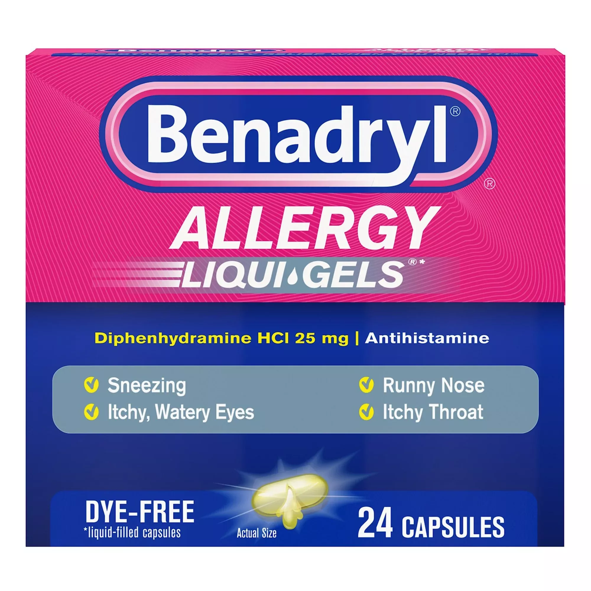 Benadryl Allergy Liqui-Gels Dye Free