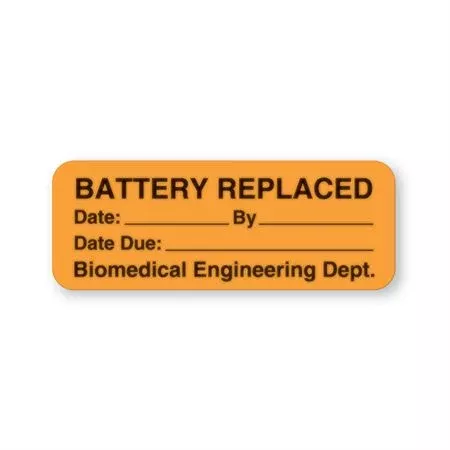 Biomedical Engineering Dept Labels Biomedical Engineering Dept Electrical Safety Test" - FL Yellow - 2.25"W x 0.88"H