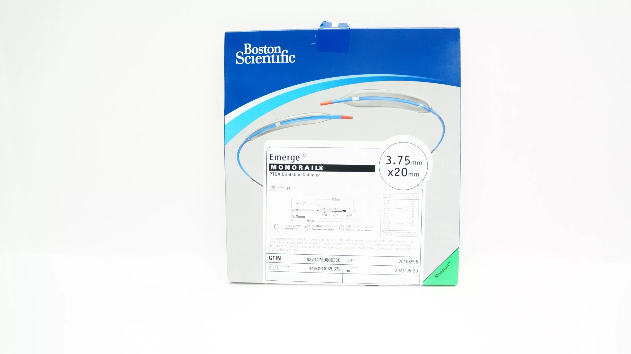Boston Scientific H7493918920370 Emerge PTCA Dilatation Cath. 3.75 x 20mm (x)