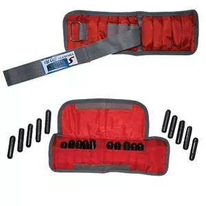 CanDo Adjustable Cuff Wrist Weight, Red, 4 lb.