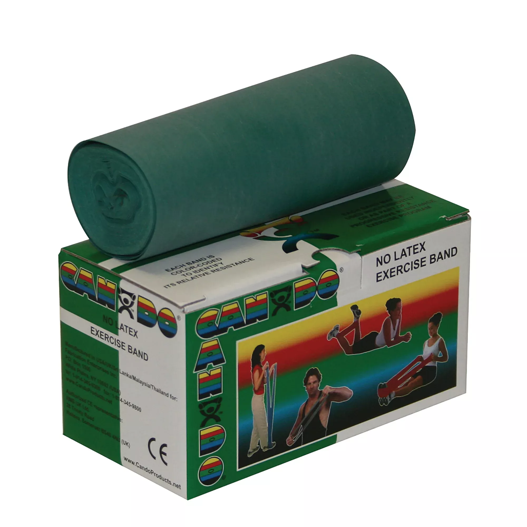 CanDo Exercise Resistance Band, Green, 5 Inch x 6 Yard, Medium Resistance