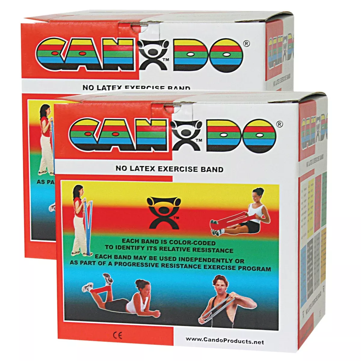 CanDo Exercise Resistance Band, Red, 5 Inch x 50 Yard, Light Resistance