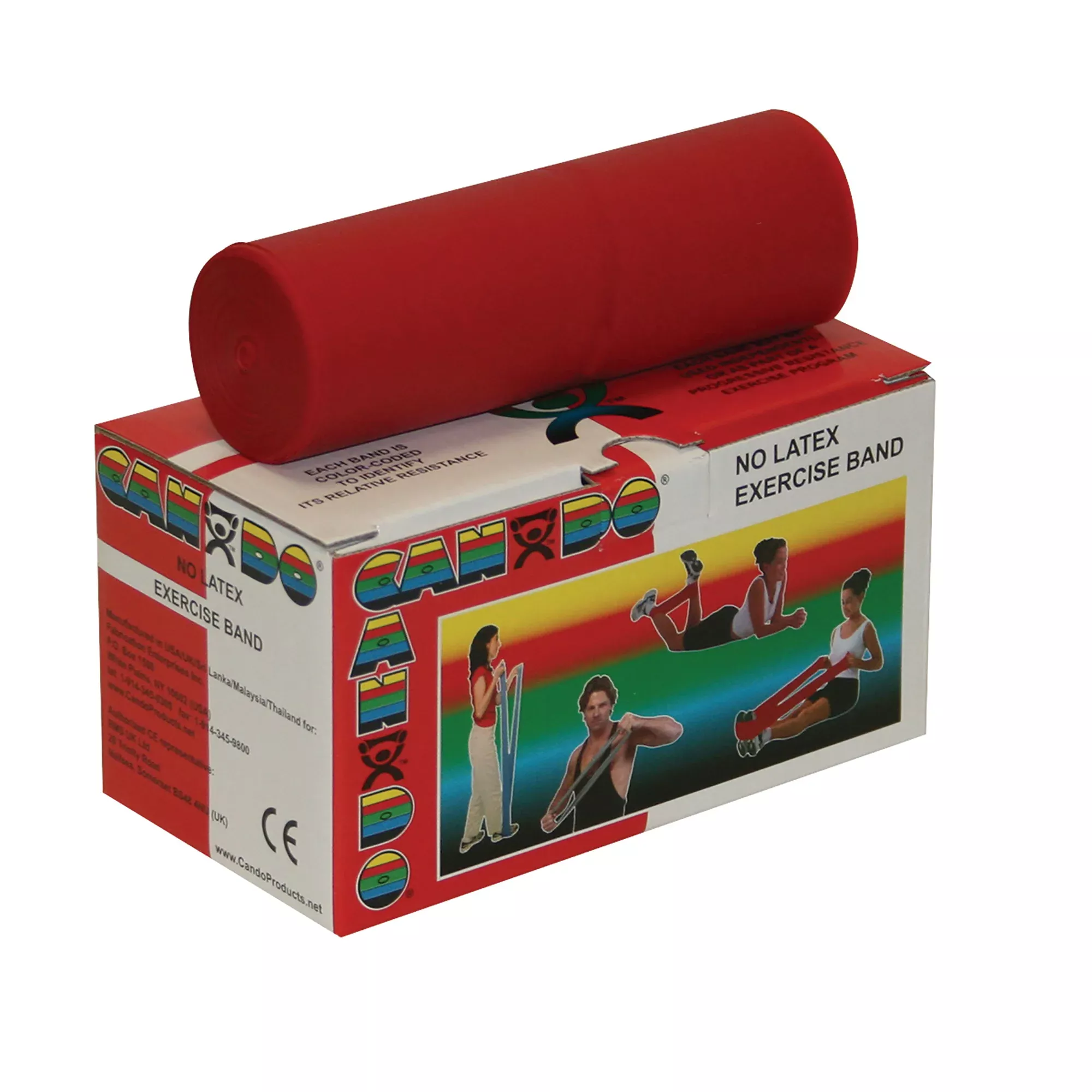 CanDo Exercise Resistance Band, Red, 5 Inch x 6 Yard, Light Resistance