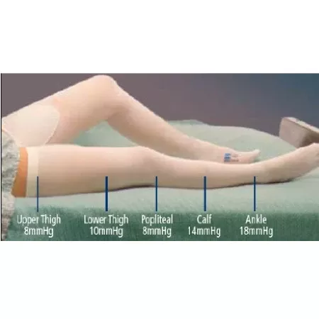 Cardinal Anti-embolism Stocking T.E.D.™ Knee High 3X-Large / Long White Inspection Toe - M-663391-3539 - CT/12