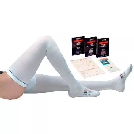 Cardinal Anti-embolism Stocking T.E.D.™ Thigh High Medium / Short White Closed Toe - M-297559-3106 - Case of 6