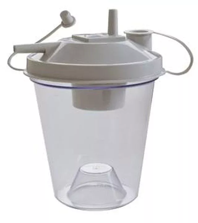 Cardinal Health Essentials Suction Canister, 800cc with Floater Top