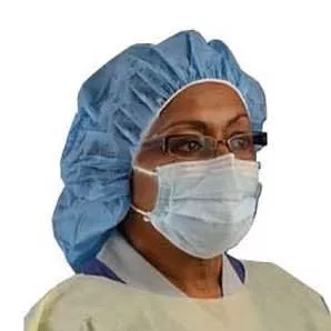 Cardinal Procedure Mask with Eye Shield Insta-Gard Pleated Earloops One Size Fits Most Blue NonSterile ASTM Level 1 - M-972275-2688 - Case of 100