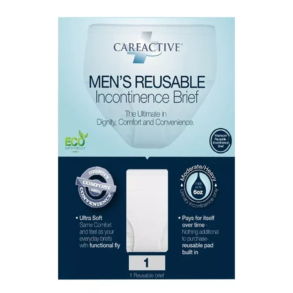CareActive Men's Reusable Incontinence Briefs 10 oz