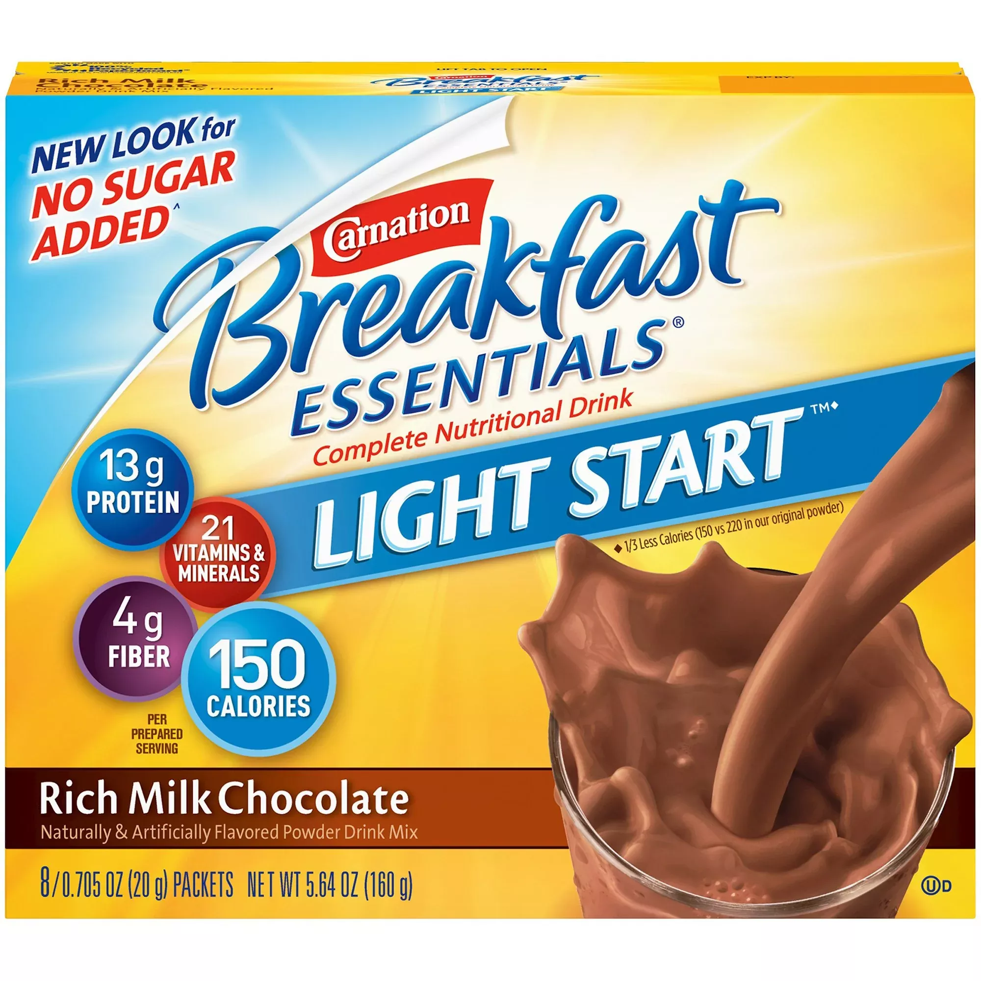 Carnation Breakfast Essentials Light Start Chocolate Nutritional Drink Mix