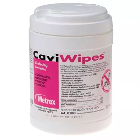 CaviWipes 6" x 6.75" - 160 Wipes/Canister - 12/pk