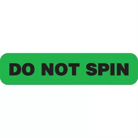 Centrifuge Processing Specimen Labels Has Been Spun Down" - Light Blue - 2"W x 0.75"H