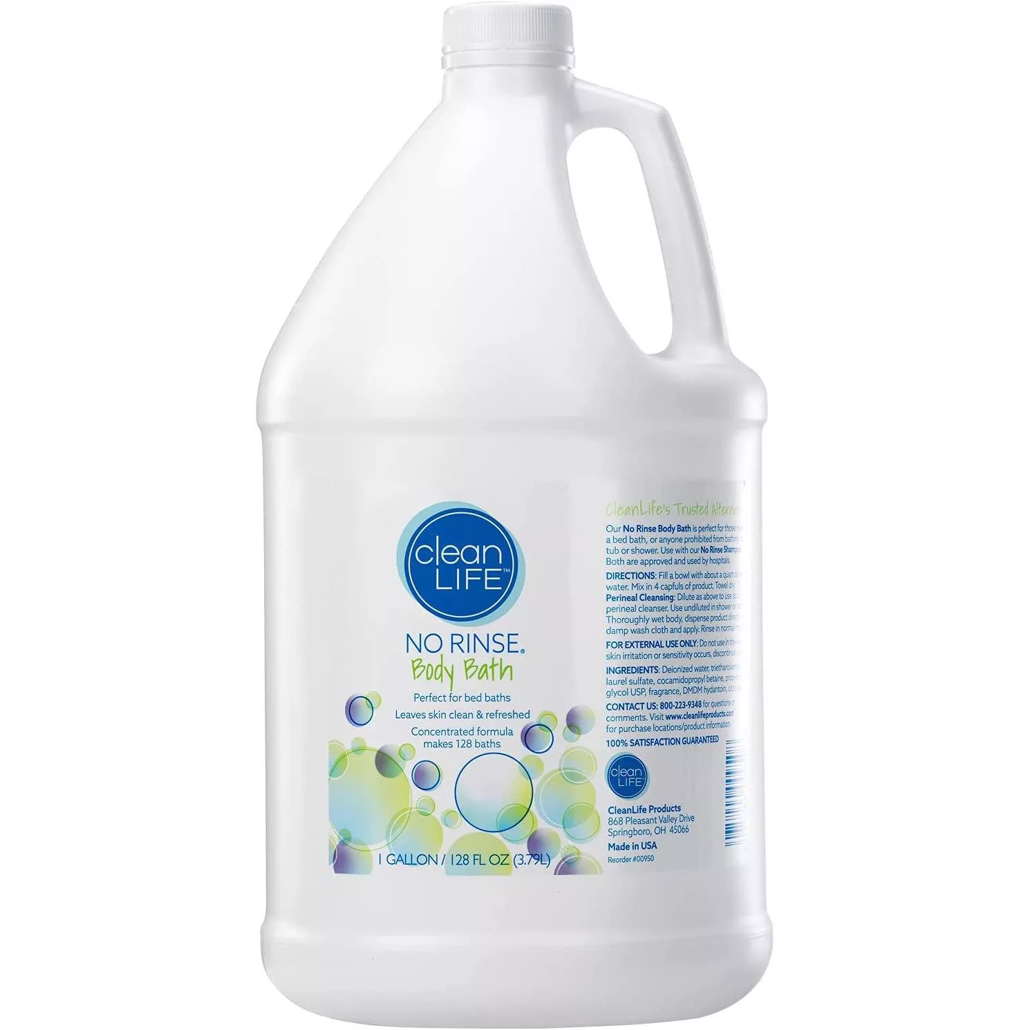cleanLIFE No-rinse Body Bath, Concentrated Formula, 1 gallon