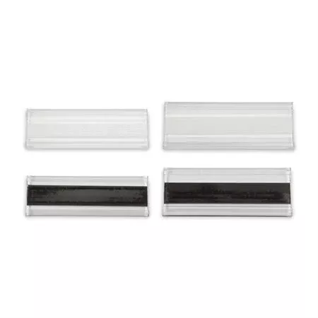 Clear "C" Channel Card Label Holder Magnetic For Label Size 3"W x 1"H