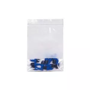 Clear Line Seal Top Reclosable Bag with Write-On Block, 8" x 5"