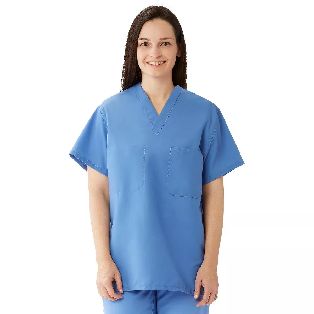 ComfortEase Unisex Reversible Scrub Tops with 2 Pockets