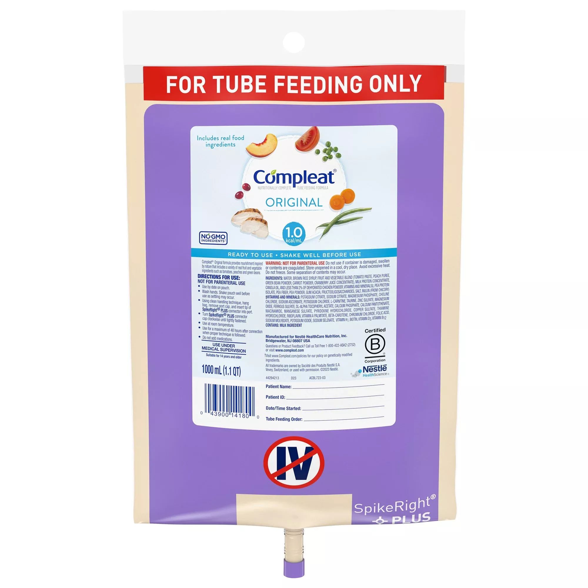 Compleat Original Nutritionally Complete Tube Feeding, 1000 mL Bag