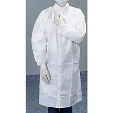 Contec Inc Cleanroom Lab Coat Contec CritiGear™ White 3X-Large Knee Length Disposable - M-1124216-989 - Case of 30