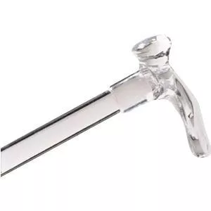 Contour Left Handle Lucite Cane, Clear, 7/8" dia.