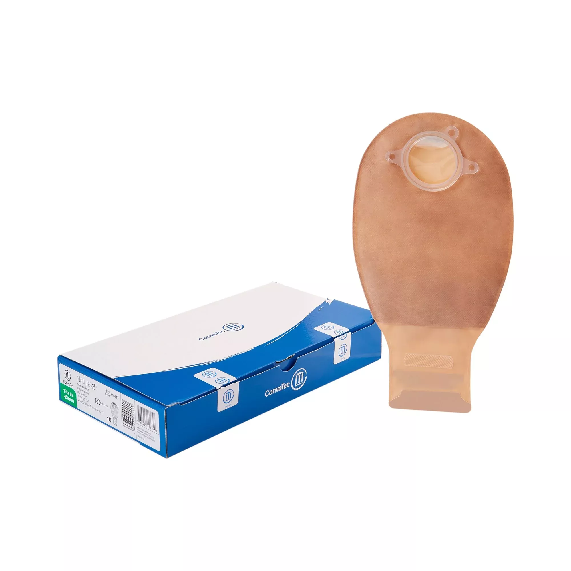 Convatec 416417 Ostomy Pouch Natura + Two-Piece System 12 Inch Length Drainable