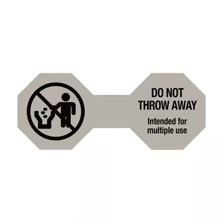 Cord Labels Do Not Throw Away" - 5"W x 2"H