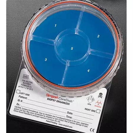 CoreDish Biopsy Containers 5-Compartment