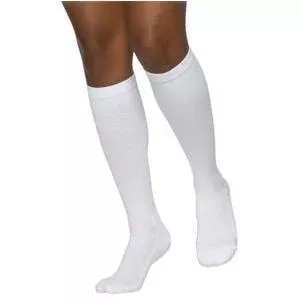 Cotton Comfort Calf, 20-30, Large, Long, Closed, White